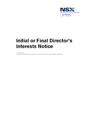 Final Director's Interest Notice